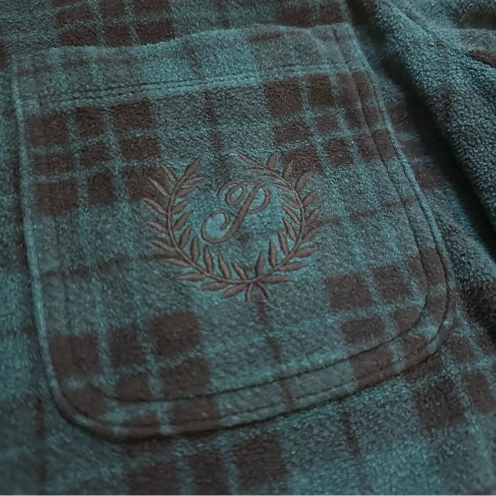 Victoria's Secret Polar Fleece Jogger Pajama Set, Green Plaid,‎ XL - Picture 4 of 10